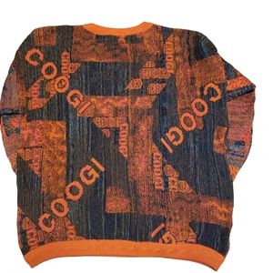 Vintage COOGI Orange Red/Black  Crewneck Sweater